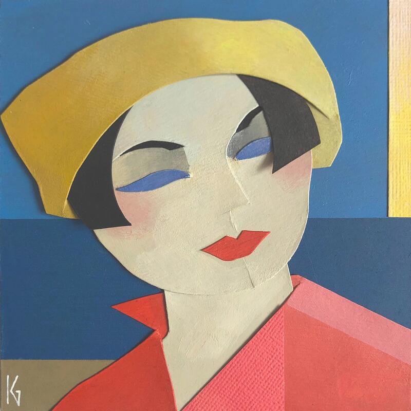 Painting Seaside by Gustavsen Karl | Painting Figurative Portrait Mode Marine Acrylic Gluing