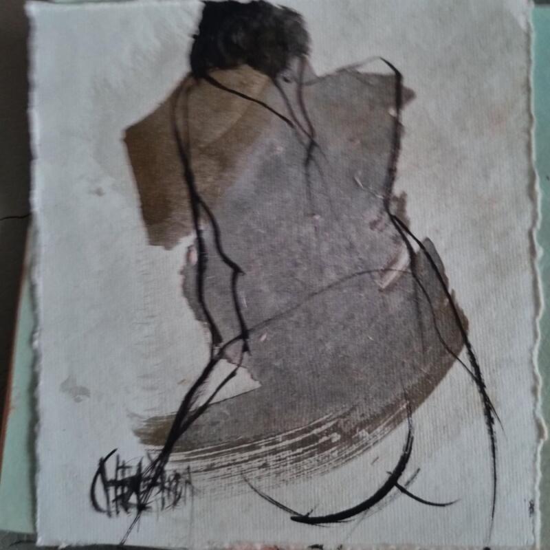 Gemälde Histoire de vie  2 von Chaperon Martine | Gemälde Figurativ Akt Acryl