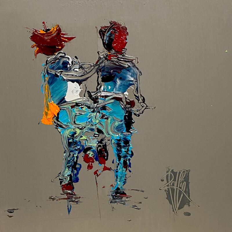 Painting Enlacés by Raffin Christian | Painting Figurative Life style Oil