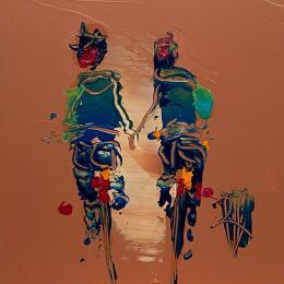 Painting Mains complices by Raffin Christian | Painting Figurative Oil Life style