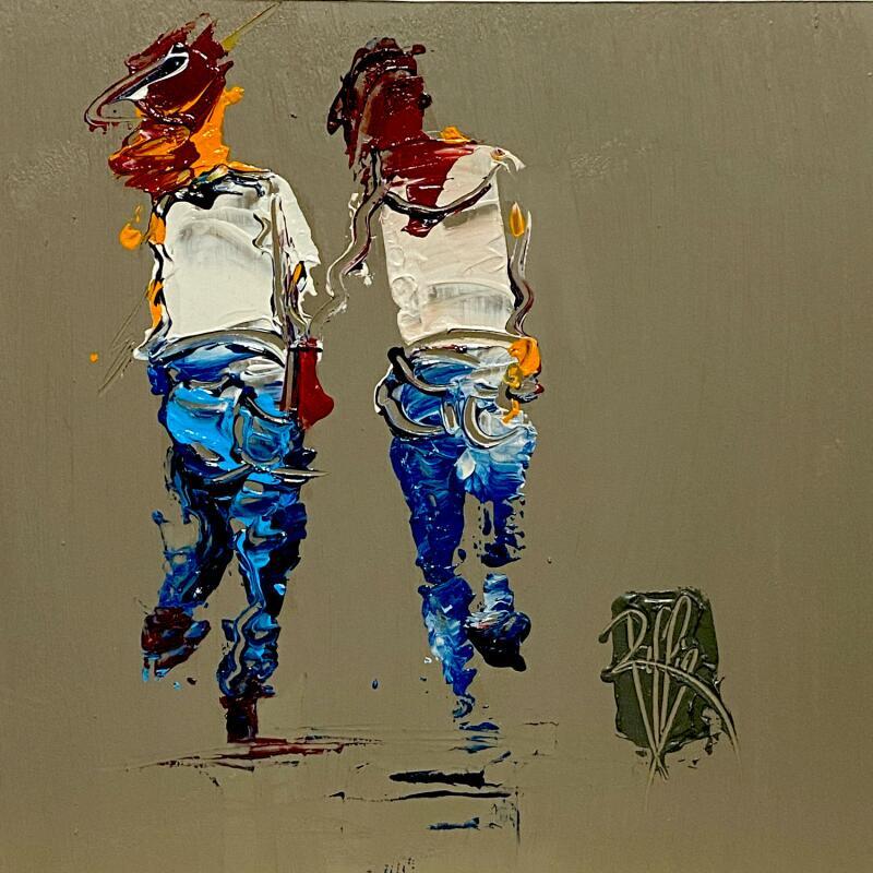 Painting Passage à deux by Raffin Christian | Painting Figurative Life style Oil