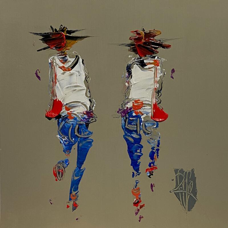 Painting Copines by Raffin Christian | Painting Figurative Life style Oil