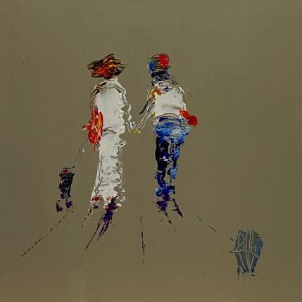 Gemälde Main Dans Ta Main von Raffin Christian | Gemälde Figurativ Öl Alltagsszenen, Pop-Ikonen