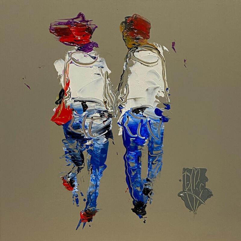 Painting Sous ton charme by Raffin Christian | Painting Figurative Life style Oil