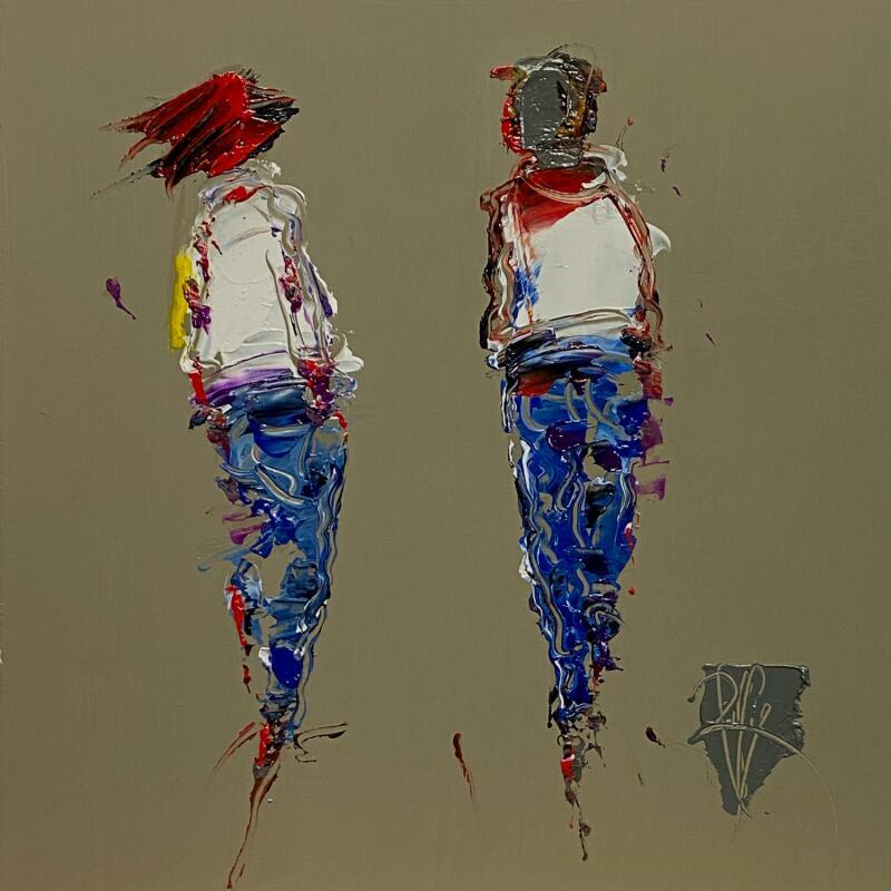 Gemälde Echange von Raffin Christian | Gemälde Figurativ Alltagsszenen Öl