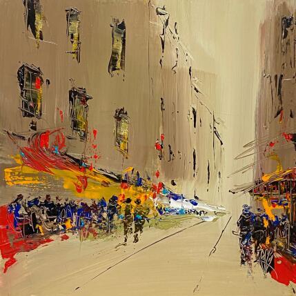 Peinture Rue sans fin par Raffin Christian | Tableau Figuratif Huile Urbain