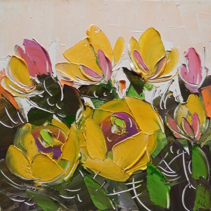 Painting Buckhorn Cholla by Lunetskaya Elena | Painting Figurative Oil Landscapes, Minimalist, Nature