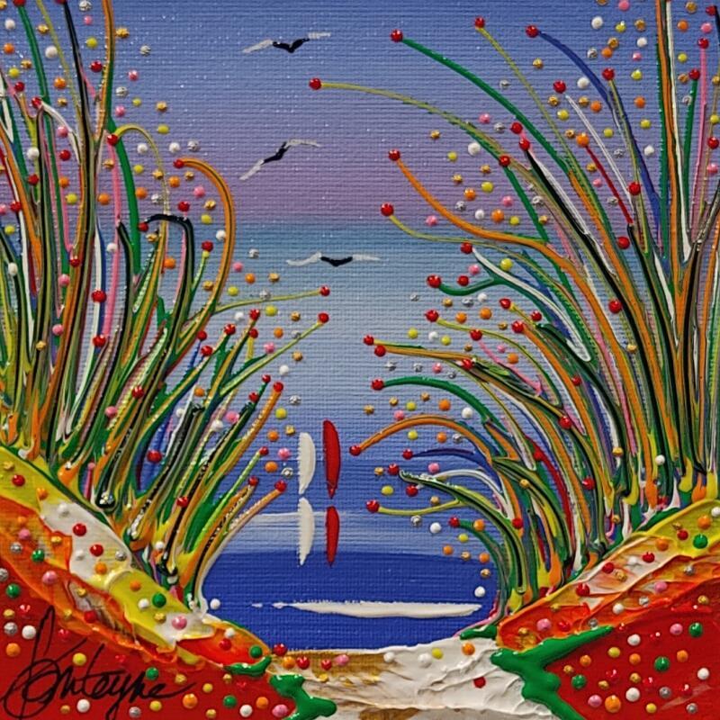 Pintura Plage de la paix por Fonteyne David | Pintura Figurativo Acrílico