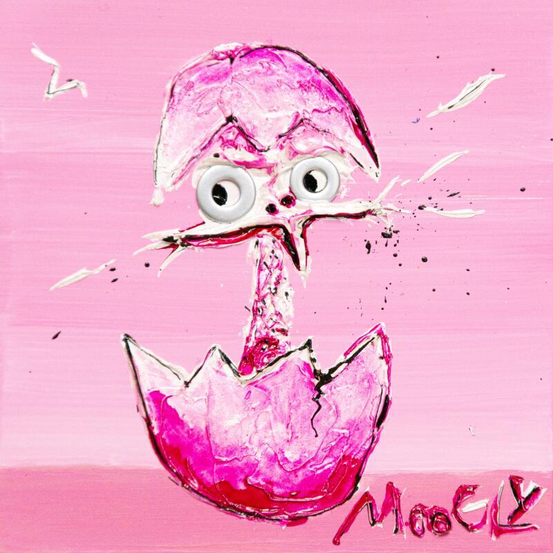 Peinture Eveillus par Moogly | Tableau Art Singulier Animaux Acrylique Résine Pigments