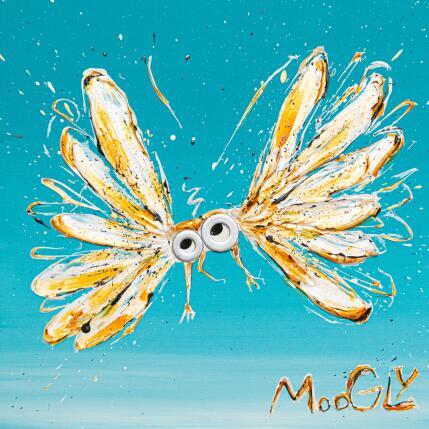 Peinture Cogitus par Moogly | Tableau Art Singulier Acrylique, Pigments, Résine Animaux