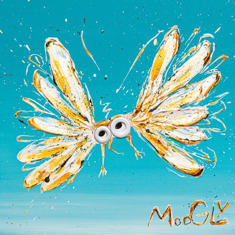 Peinture Cogitus par Moogly | Tableau Art Singulier Animaux Acrylique Résine Pigments