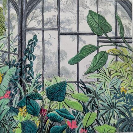 Peinture L'écrin végétal par Geiry | Tableau Matiérisme