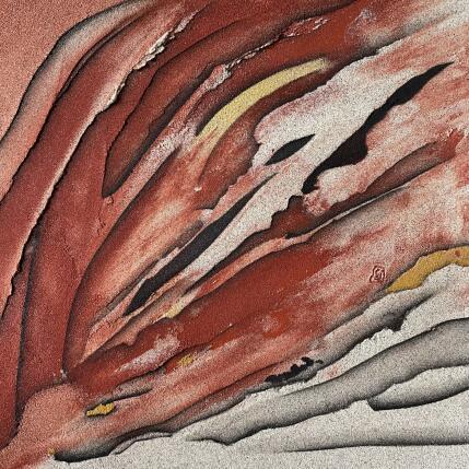 Painting Carré Point d'Interrogation by CMalou | Painting Subject matter Cardboard, Sand Minimalist