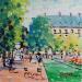 Gemälde  JARDINS DES TUILERIES A PARIS von Euger | Gemälde Figurativ Urban Alltagsszenen Acryl