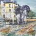 Painting Troyes coeur coulant  by Hoffmann Elisabeth | Painting Figurative Urban Watercolor