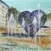 Gemälde Troyes les jets du coeur mélodies aquatiques  von Hoffmann Elisabeth | Gemälde Figurativ Urban Aquarell