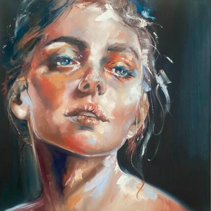 Painting Ogni mio pensiero by Abbondanzia Monica | Painting Figurative Acrylic Portrait