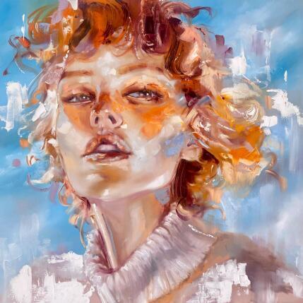 Painting A trovare un vento forte  by Abbondanzia Monica | Painting Figurative Acrylic, Oil Portrait