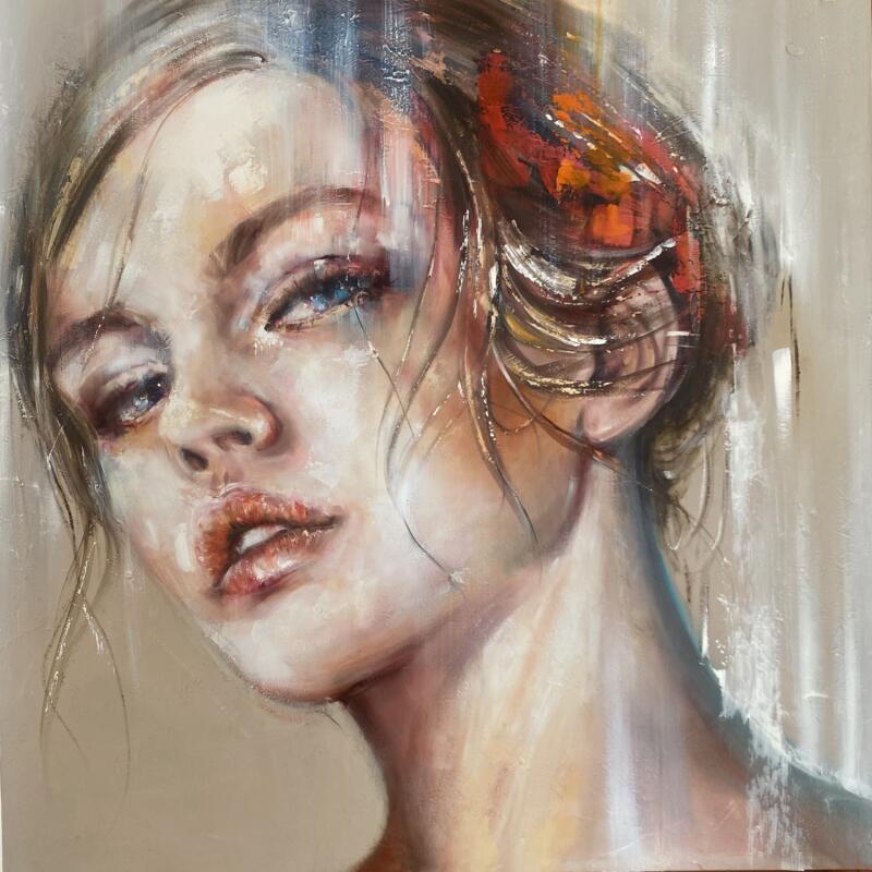 Painting Il  sole fa quel che può by Abbondanzia Monica | Painting Figurative Portrait Oil Acrylic
