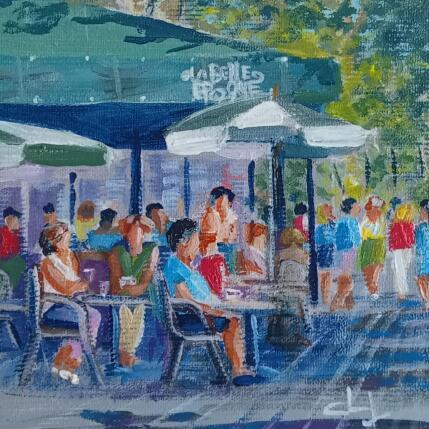Peinture Pause café à La Belle Époque à Aix  en Provence par Degabriel Véronique | Tableau Impressionnisme Huile Paysages, Scènes de vie, Urbain