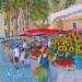 Painting On va au marché à Aix en Provence  by Degabriel Véronique | Painting Impressionism Landscapes Urban Life style Oil