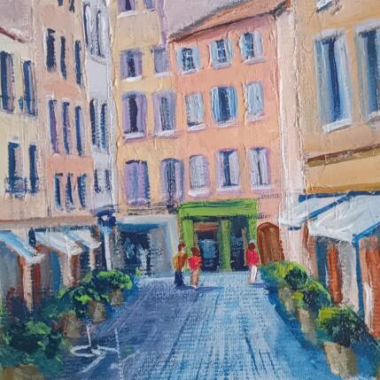 Peinture On se promène dans les petites rues d'Aix en Provence  par Degabriel Véronique | Tableau Figuratif Huile Paysages, Scènes de vie, Urbain