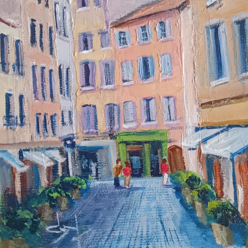Painting On se promène dans les petites rues d'Aix en Provence  by Degabriel Véronique | Painting Figurative Landscapes Urban Life style Oil