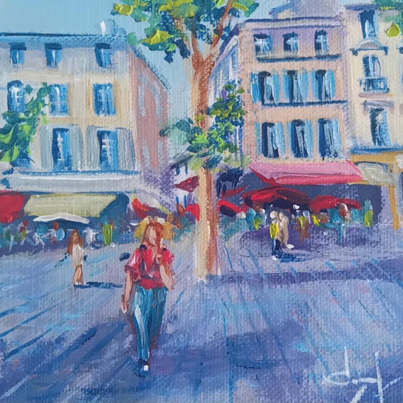 Peinture Cours Mirabeau à Aix en Provence  par Degabriel Véronique | Tableau Impressionnisme Paysages Urbain Scènes de vie Huile