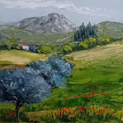 Peinture La montagne Sainte Victoire  par Degabriel Véronique | Tableau Figuratif Huile Nature, Paysages