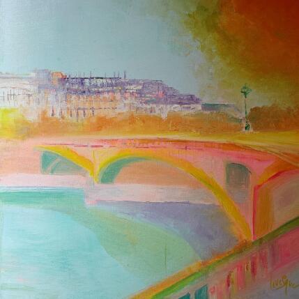 Peinture Les ponts de Paris par Levesque Emmanuelle | Tableau  Huile