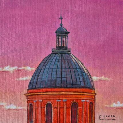 Peinture Les bords de la Garonne par Emma Fischer | Tableau Réalisme Acrylique