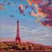 Peinture Regard sur Paris par Emma Fischer | Tableau Réalisme Paysages Urbain Acrylique