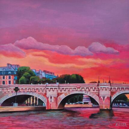 Peinture Pierre et reflets par Emma Fischer | Tableau Réalisme Acrylique Architecture, Paysages, Urbain