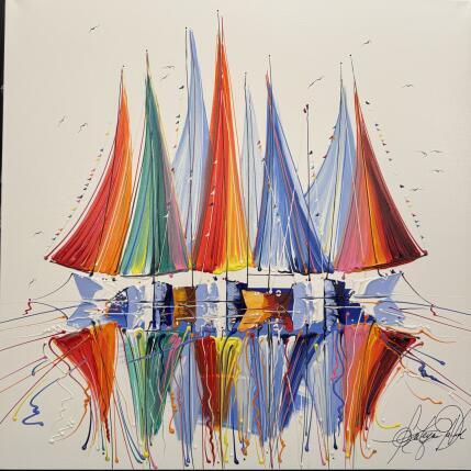 Painting Je navigue vers toi by Fonteyne David | Painting Figurative Acrylic