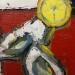 Painting HUITRES ET CITRON 2 by L'huillier Françis | Painting Figurative Still-life Oil
