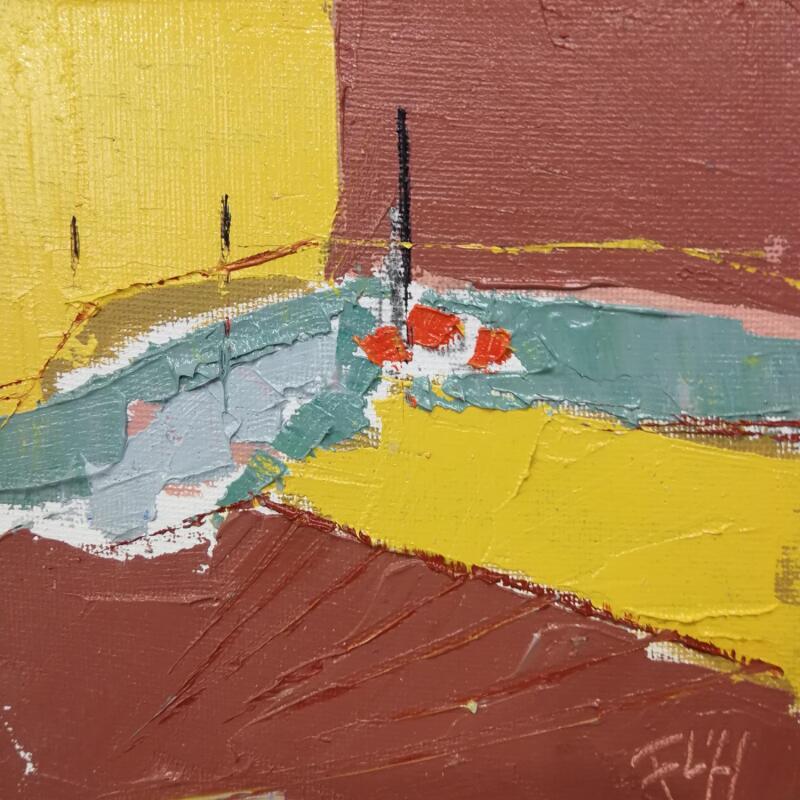 Painting PRESQUE ARRIVE by L'huillier Françis | Painting Abstract Landscapes Oil