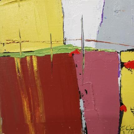 Painting UN COIN DE VERDURE by L'huillier Françis | Painting Abstract Oil Landscapes