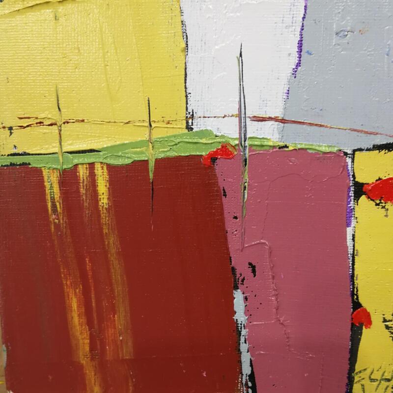 Peinture UN COIN DE VERDURE par L'huillier Françis | Tableau Abstrait Paysages Huile