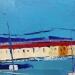 Painting LES MAISONS DU PORT by L'huillier Françis | Painting Abstract Marine Oil