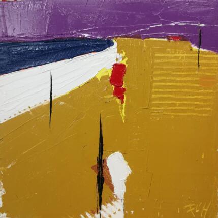 Painting A PEINE PERCEPTIBLE by L'huillier Françis | Painting Abstract Oil Landscapes