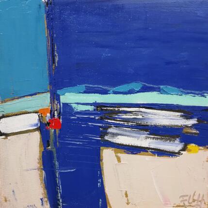 Painting CIEL TERRE ET MER by L'huillier Françis | Painting Abstract Oil Landscapes