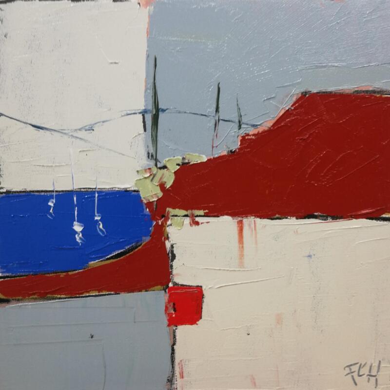 Painting DE MANIERE INTUITIVE by L'huillier Françis | Painting Abstract Landscapes Oil