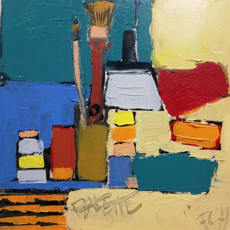 Gemälde PALETTE von L'huillier Françis | Gemälde Abstrakt Stillleben Öl