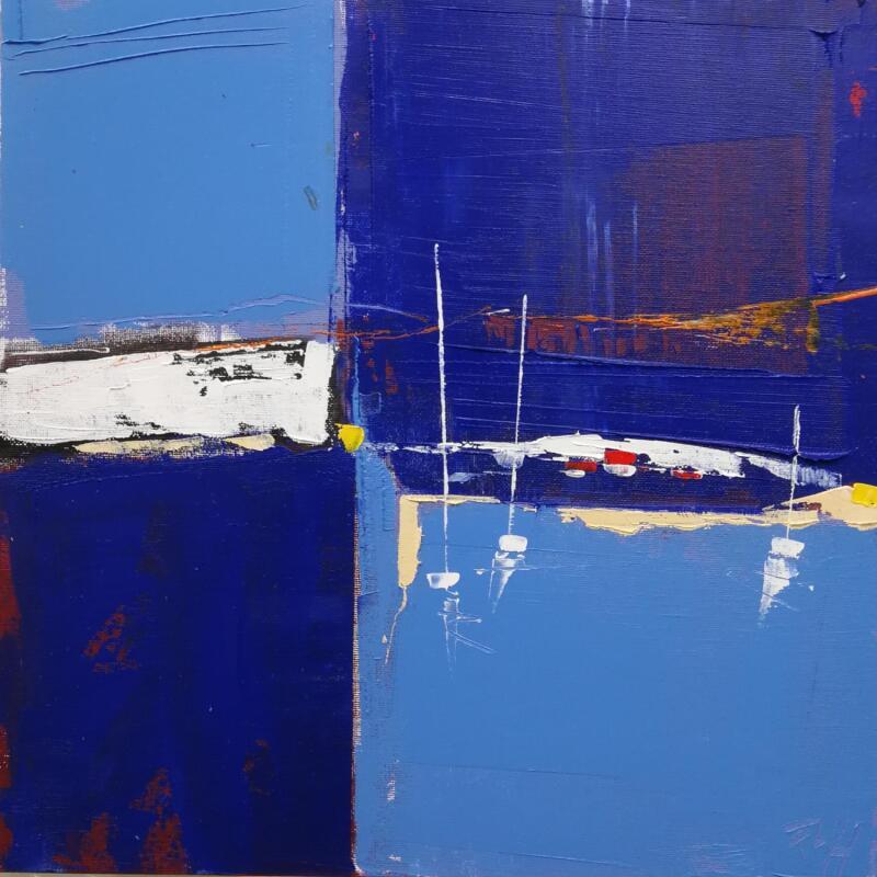 Painting LA MER ET PLUS ENCORE by L'huillier Françis | Painting Abstract Marine Oil