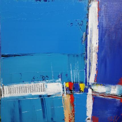 Peinture AU BOUT C'EST LA MER par L'huillier Françis | Tableau Abstrait Huile Marine