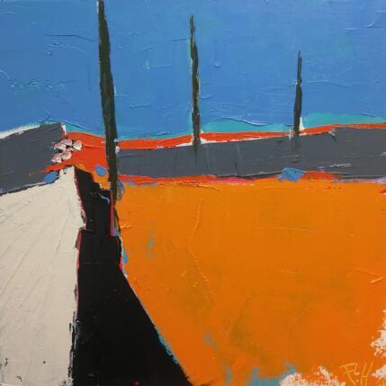 Peinture UN DIMANCHE A LA CAMPAGNE par L'huillier Françis | Tableau Abstrait Huile Paysages