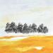 Peinture Ce que les arbres nous disent par Escolier Odile | Tableau Figuratif Paysages Nature Minimaliste Acrylique