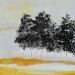 Peinture Ce que les arbres nous disent par Escolier Odile | Tableau Figuratif Paysages Nature Minimaliste Acrylique