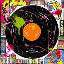 Peinture POP VINYLE (orange) par Costa Sophie | Tableau