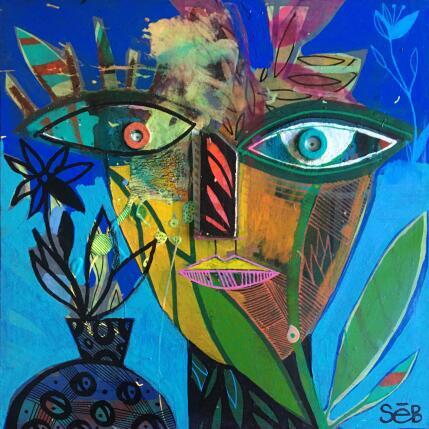 Painting Eden Majorelle  by Seb | Painting Raw art Acrylic Life style, Nature, Portrait
